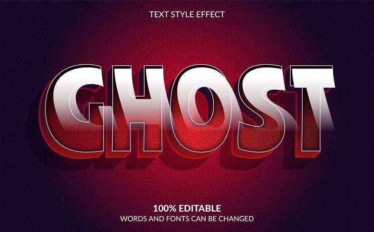 Vector efecto de estilo de texto de película de terror