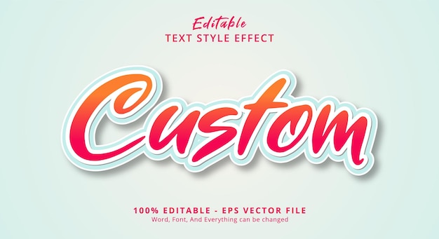 Efecto de estilo de texto personalizado Efecto de texto editable