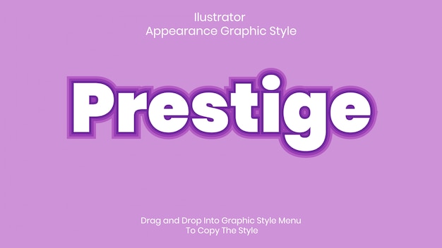 Efecto de estilo de texto de prestigio