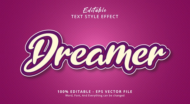 Efecto de estilo de texto Purple Dreamer Efecto de texto editable