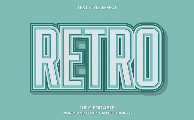 Efecto de estilo de texto retro