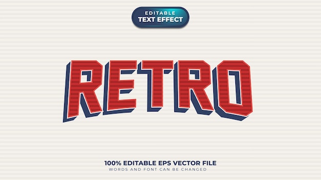 Efecto de estilo de texto retro