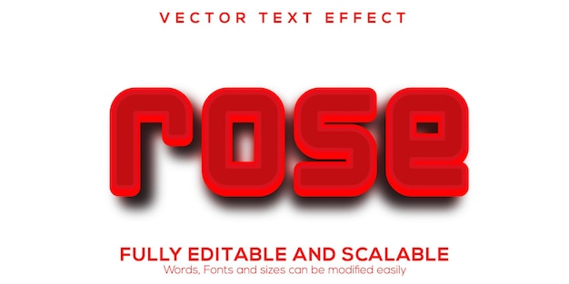 Efecto de estilo de texto rosa
