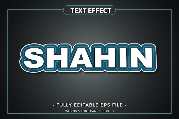 Efecto de estilo de texto de Shahin
