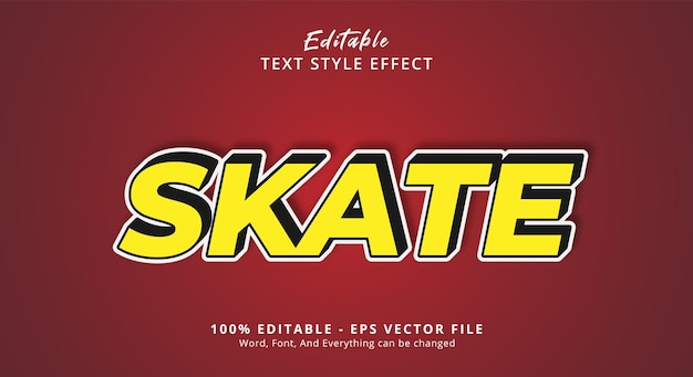 Efecto de estilo de texto Skate Efecto de texto editable