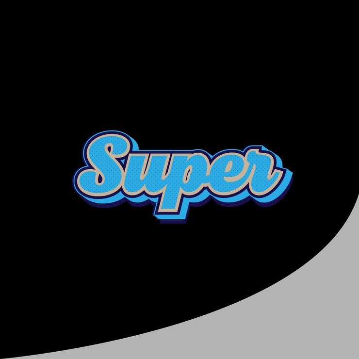Vector efecto de estilo de texto súper