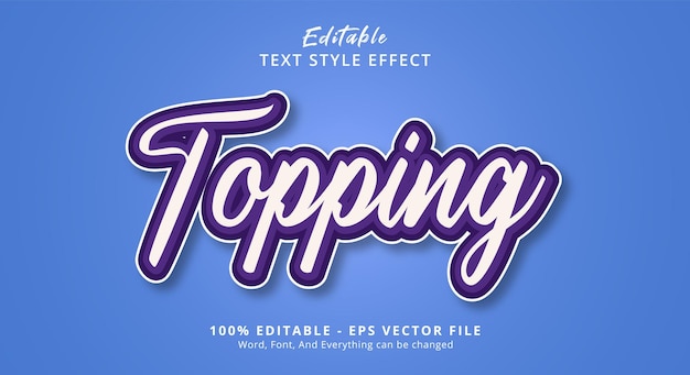 Vector efecto de estilo de texto superior efecto de texto editable