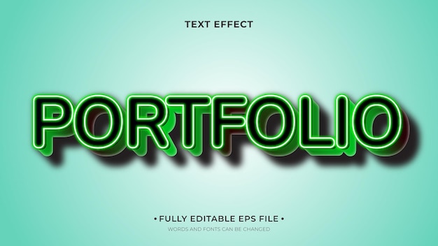 Efecto de estilo de texto totalmente editable