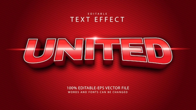 Efecto de estilo de texto unido