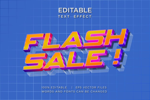 Efecto de estilo de texto de venta flash