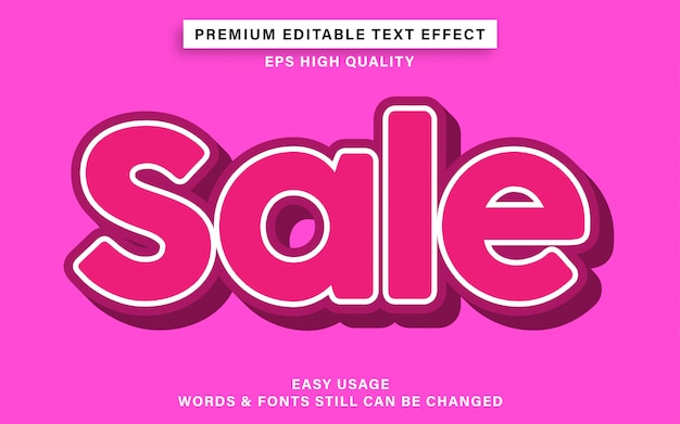 Efecto de estilo de texto de venta