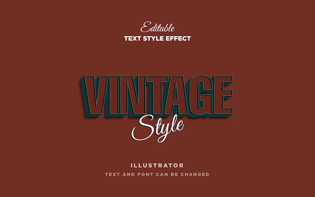 Efecto de estilo de texto vintage