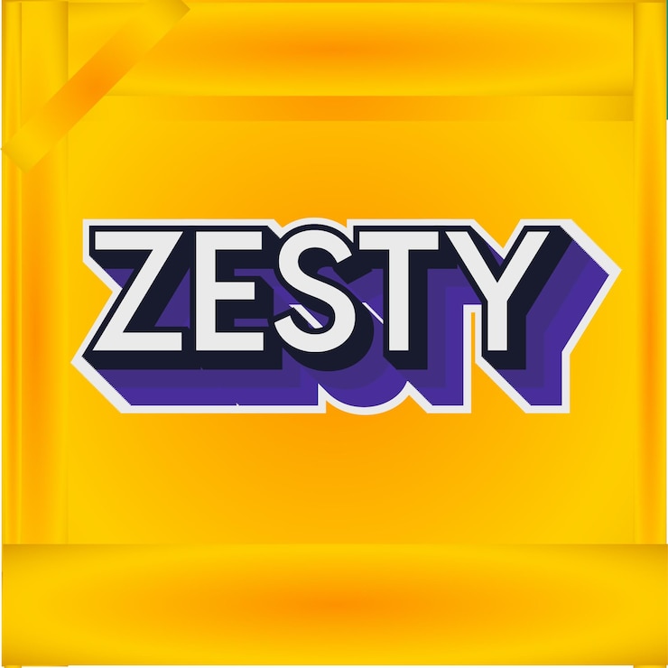 Vector efecto de estilo de texto zesty