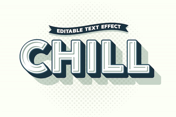 Vector efecto de estilo de tipografía de texto en negrita y genial
