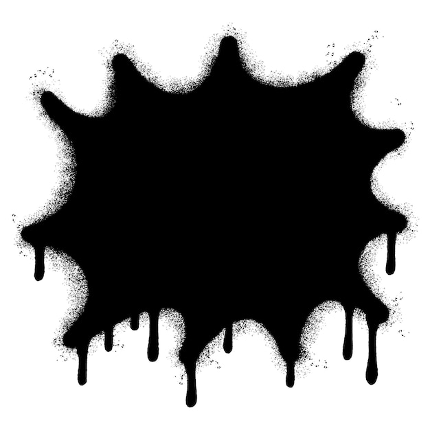 Efecto de explosión de Graffiti pintado con spray rociado aislado con un fondo blanco