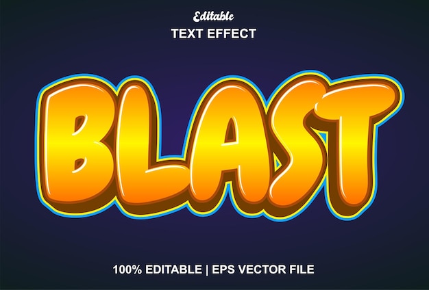 Efecto de explosión de texto con estilo 3d y editable.