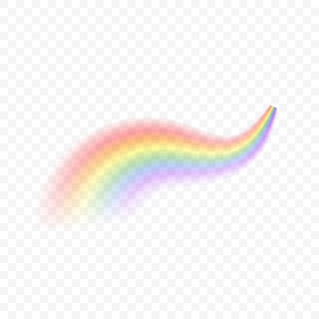 Vector efecto de fantasía de espectro mágico de cielo de arco iris realista