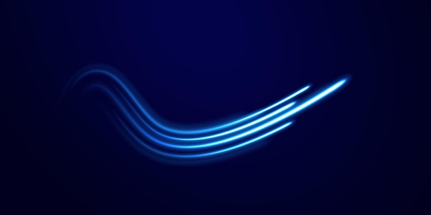 Efecto de los faros de los automóviles de autopista Fondo del vector de conexión de velocidad