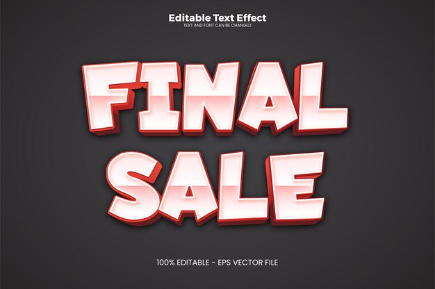 Efecto final de texto editable en estilo de tendencia moderno