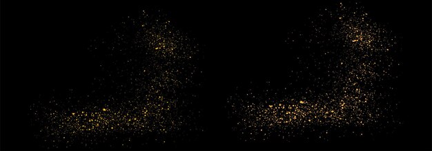 Efecto de fondo brillante de brillo dorado vectorial