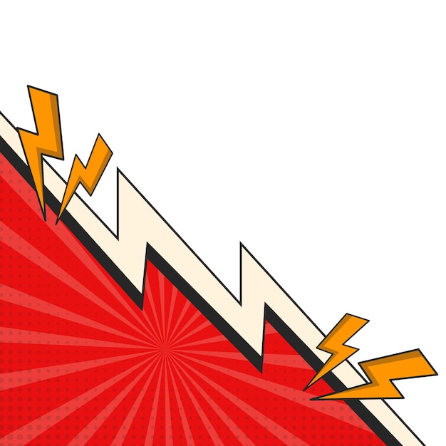 Efecto de frontera cómico retro
