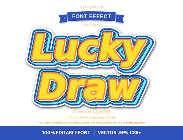 Efecto de fuente 3d sorteo
