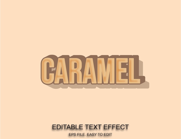 Efecto de fuente editable caramelo