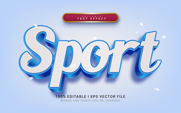 Efecto de fuente de estilo deportivo 3d