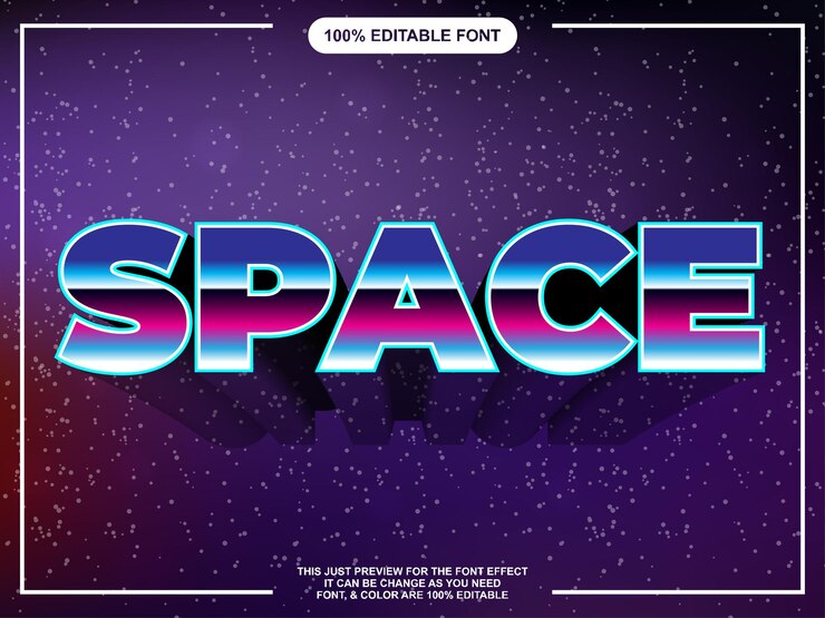 Vector efecto de fuente de estilo de texto editable