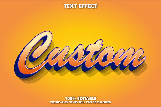 Efecto de fuente de script 3d genial