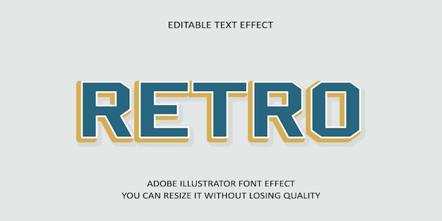 Efecto de fuente de texto editable retro