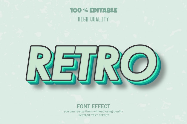 Efecto de fuente de texto retro