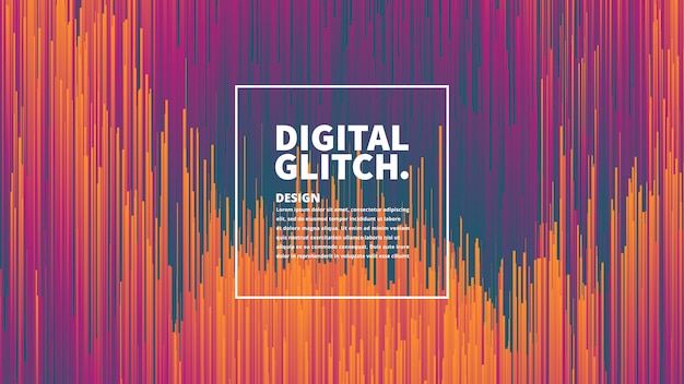 Efecto de glitch digital Vector fondo abstracto