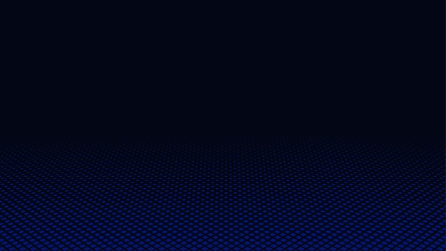 Efecto de gradiente de medio tono de puntos cuadrados azules en fondo azul oscuro