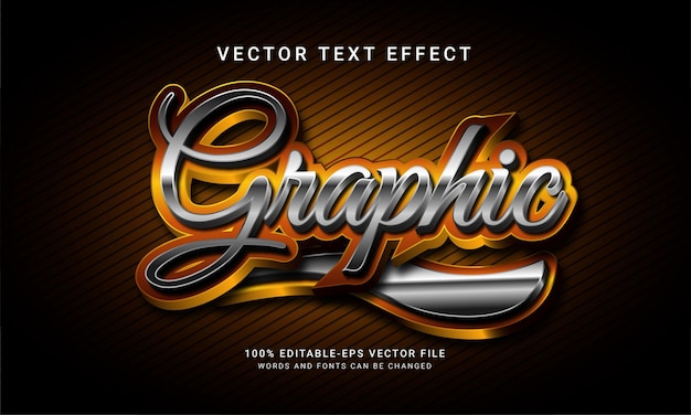 Vector efecto gráfico de estilo de texto editable 3d