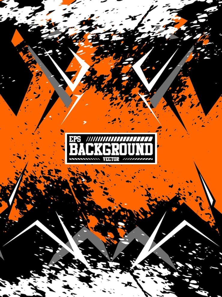 Efecto grunge negro con fondo naranja