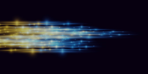 Efecto de haz láser de neón de línea de destello brillante