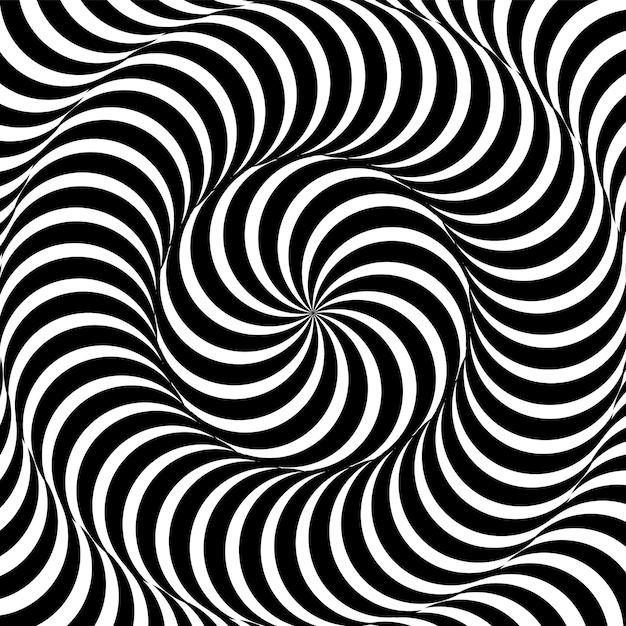 Efecto de hipnosis de patrón espiral giratorio psicodélico