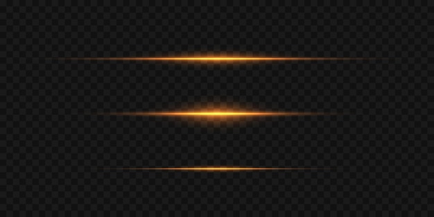 Efecto horizontal de la línea de luz y del haz de luz láser de neón