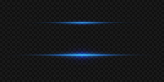 Efecto horizontal de la línea de luz y del haz de luz láser de neón