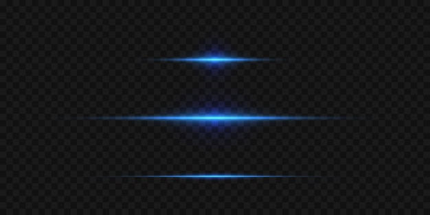 Efecto horizontal de la línea de luz y del haz de luz láser de neón
