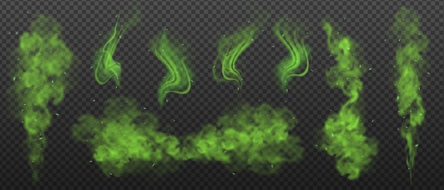 Efecto de humo abstracto conjunto realista