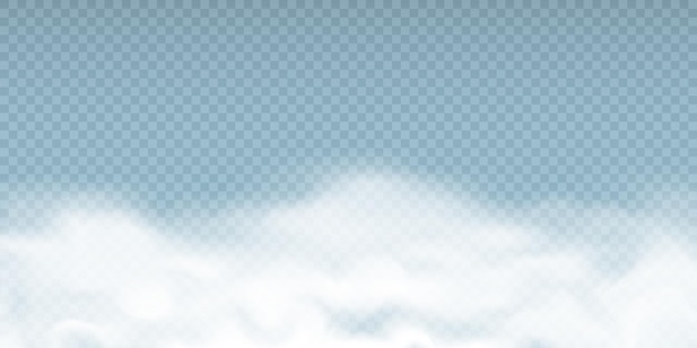 Efecto de humo blanco, textura de vapor Smog. vectores png