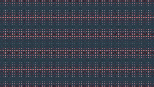 Efecto de interferencia vectorial de patrón de medio tono circular rojo abstracción negra