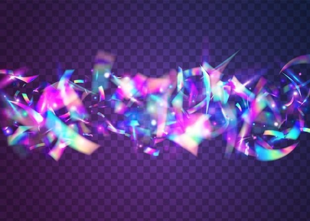 Efecto iridiscente. Destellos de luz. Fondo transparente. Textura de desenfoque de color rosa. Arte con purpurina. Plantilla de colores láser. Explosión brillante. Lámina de unicornio. Efecto violeta iridiscente
