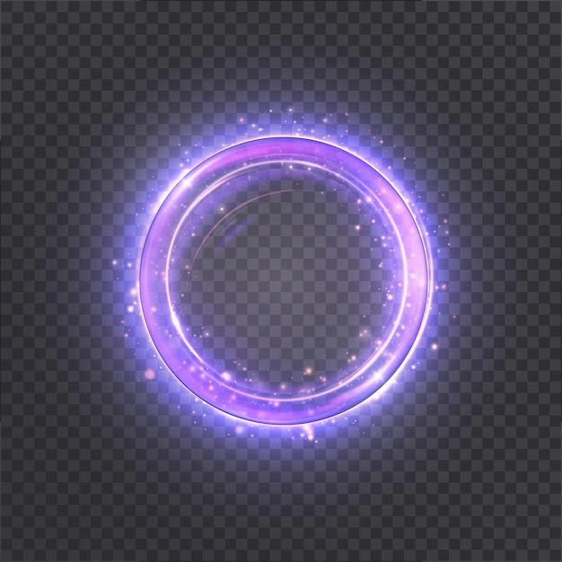 Efecto de línea de círculo de neón efecto de rotación de luz marco de anillo brillante para diseño web e interfaces de juegos