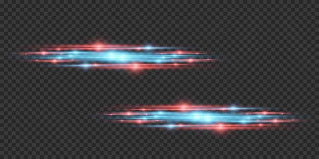 Efecto de línea de recolección Línea de luz horizontal de neón