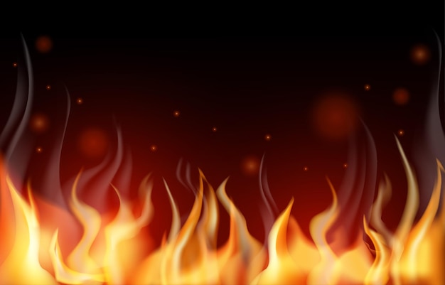 Efecto de llama de fuego realista