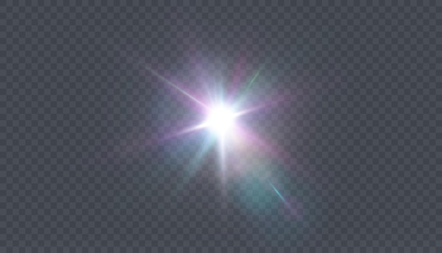 Efecto de llamarada de la lente brillante
