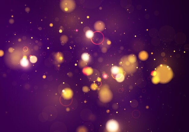 Efecto de luces bokeh festivo